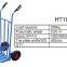 HT1815 Custom Private Label HT1815 Hand Truck Cart Trolley Hand Truck with 10x3.5 inch Pneumatic Wheel, Load Capacity 200kg