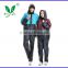 Polyester adult leisure fashion rain coat with pants
