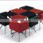 Low price leather restaurant dining chairs and glass table                        
                                                Quality Choice