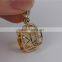 Pendant with fashion design 10 K yellow gold different types of crystal pendant chains jewelry