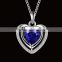 fashionable heart shape jewelry,heart design pendant necklace,zirconia necklaces