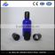 Bule Glass Bottles boston round bottle essnetial oil bottlewith screw cap