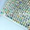 120x45cm Hot Fix Crystal Rhinestone Strass Aluminum Setting Mesh Sheets Trimming