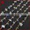 Blue agate Beads Rosary Chain For Necklace OR Bracelet DIY