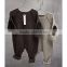 Wholesale 100% Organic cotton infant clothes newborn baby clothing, long sleeves plain white baby romper