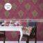 stocklot embossed vinyl wallpaper, retro damask wall sticker for kitchen , peelable wallcovering supplier