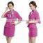 Custom hotel reception uniform for women, trains plane uniform being price wholesale hotel uniforms