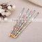 Hot sale Nail brushes Fashion New 5PCS/set Nail Art Wood UV Gel Salon Pen Flat Brush Kit Dotting Nail styling Tools