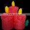 DJ-XT-03 inflatable three candle lighted christmas outdoor decoration