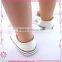 White Canvas Shoes For 18 Inch Dolls OEM Doll Shoes Wholesale
