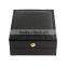 High-end Leather black single cufflink box for men wholesale