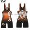 Cheap price sublimation printing wrestler singlets