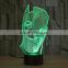 Double-Faced shape Colorful 3D illusion color changing led holiday light novelty gradient atmosphere lamp with touch button