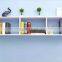 Simple Wooden Wall Mounted Italian Bookcase Furniture