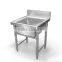 Commercial Handmade Stainless Steel Single Bowl Kitchen Sink