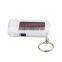 Personalized 2 LED White Plastic Solar Keychain Flashlight