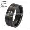 Stainless Steel Men's Rings Inlaid Shining Cubic Zirconia Promise 8mm