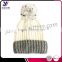 Fashionable jacquard knitted hats and caps with pom pom cheap imported from china (Accept the design draft)