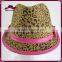 Unisex Fedora Short Brim Leopard Pattern Printed Hat