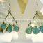 Aquamarine Multi Stone Rough Gemstone Earrings, 925 Solid Sterling Silver Earrings, Dangle Designer Earrings