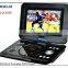 2014 new portable dvd with 7-16ich screen, USB/GAME/FM function