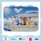 Customized rectangular metal lunch tin box with a plastic handle