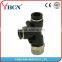 PD Tee shape quick air tube pneumatic connectors,push to air fitting
