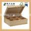 High Quality Customized Unfinished Box Nature Wooden Tea Storage Wood Box For Best Sale
