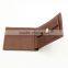 custom fashion brown genuine cow leather wallet for man