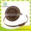Bamboo material shopping basket with fixed handle