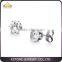 KSTONE New Arrival Fashion Stainless Steel Three Color Beautiful Crystal Zircon Stud Earrings For Lady