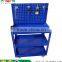 TJG 3 Tiers Platform Tool Cart Parts Trolley Mobile Trolley Widely Used In Automotive Repair Garage Machining Electronics