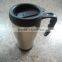 450ML Double Wall Insulated Plastic Coffee Mugs With Handles
