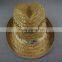 female natural grass straw jazz fedora top hats
