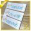 T shirt sewn silk printed labels