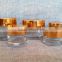 5ml 10ml 20ml 30ml 50ml Cosmetic Skin Care cream empty glass jar with gold/silver aluminum lid