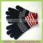 Fashion Winter Woven Logo Warm Knitted Gloves