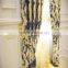 French Style Living Room Embroidered Pleat Blackout Ready Made Curtains With Valance