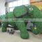 plastic animal artificial bull/fake grass animal