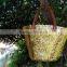 Eco friendly Natural bamboo sequin basket with liner