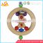 Wholesale modern wooden sound toy for kids musical toy baby wooden sound rattle W08K013