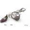 Wholesale Heart Shaped Metal Keyring Rhinestone Key Chain KY07-0006