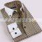 Fashion man shirt button down collar contrast shirts,checks/plaids long sleeve shirts