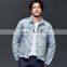 classic light blue vintage denim jacket for men custom printed