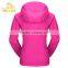 2017 hot sell OEM new design outdoor women hooded softshell jacket with function