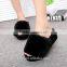 2017 High-Heeled Rabbit Fur Slippers Women Fashion Autumn Winter Fur Slides Platform Women Shoes Women Slippers Fslipper-2