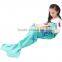 Mermaid Tail Blanket Crochet and Mermaid Blanket for adult Blue Super Soft All Seasons Sleeping Blankets