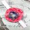 Boutique Infant Ruffled Rosette Rhinestone Flower Baby Bows Headband Wholesale