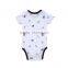 Factory Price Summer 100% Cotton Newborn Short Sleeve Bodysuit Soft Playsuit Baby Boy Romper Animal Pattern
