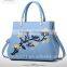 Latest Vintage brand Flower design Genuine Leather women bags handbag HB60
